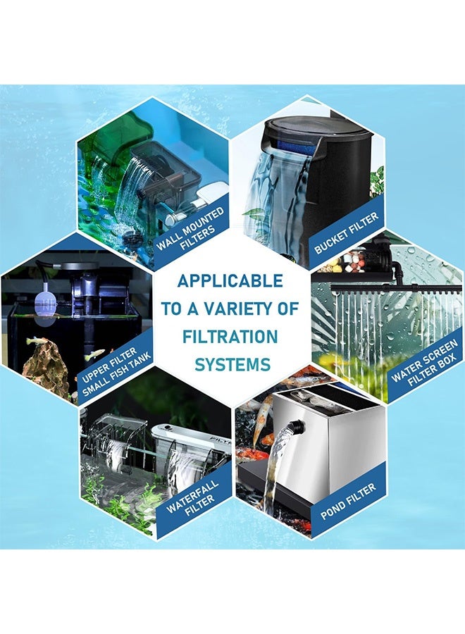 جمورو وسادة إسفنجية لحوض السمك مقاس 10 × 4 بوصة، وسائط ترشيح لأحواض السمك مكونة من 8 طبقات، فلتر إسفنجي قابل للقص ليناسب أحواض السمك والبرك والزراعة المائية، ترشيح عالي الفعالية لأحواض المياه العذبة والمالحة (قطعة واحدة) - Image 5