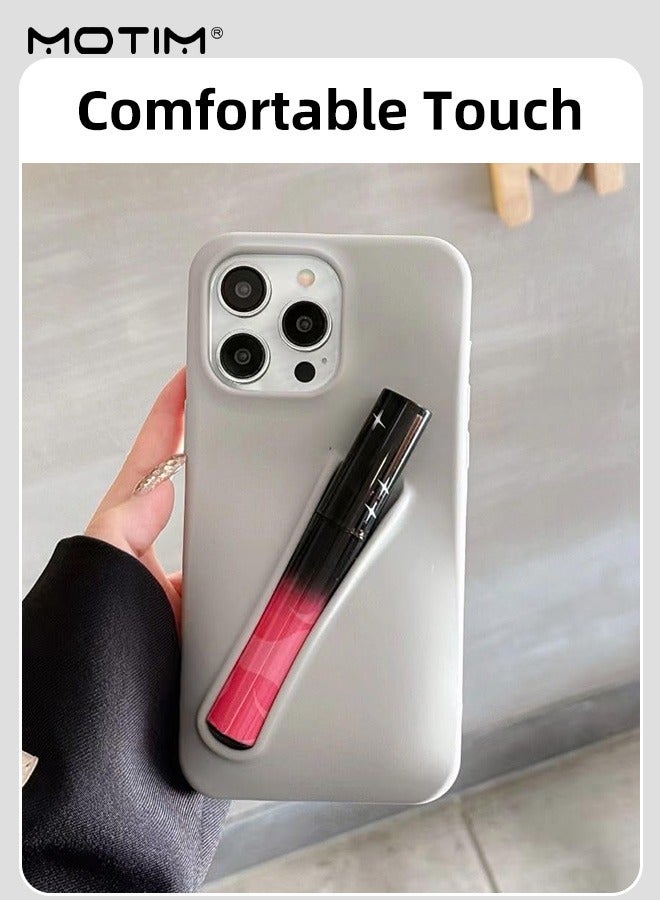 Motim Silicone Phone Case with Lip Holder for iPhone 15 pro max/14pro max(No Lip Gloss), Lip Gloss Adhesive Sleeve for Phone, Lip Gloss Can Be Placed In Phone Case - Image 4