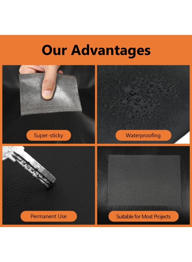 DOUGEI Self Adhesive Leather Repair Patch, 3 x 60 inch Leather Repair Tape, Leather Patches for Furniture, Vinyl Repair Kit for Couches, Boat Seats, Furniture - Image 3