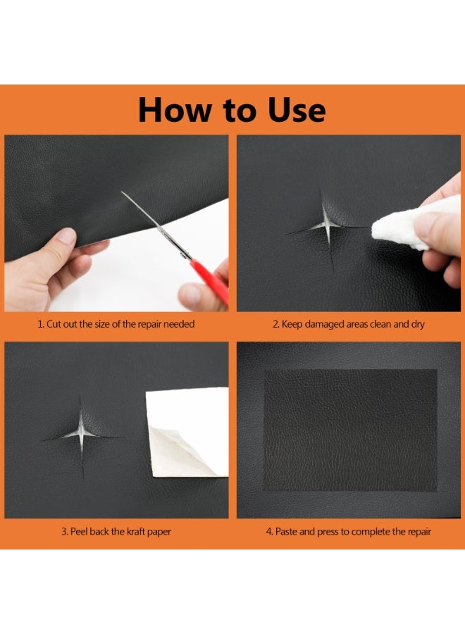 DOUGEI Self Adhesive Leather Repair Patch, 3 x 60 inch Leather Repair Tape, Leather Patches for Furniture, Vinyl Repair Kit for Couches, Boat Seats, Furniture - Image 5