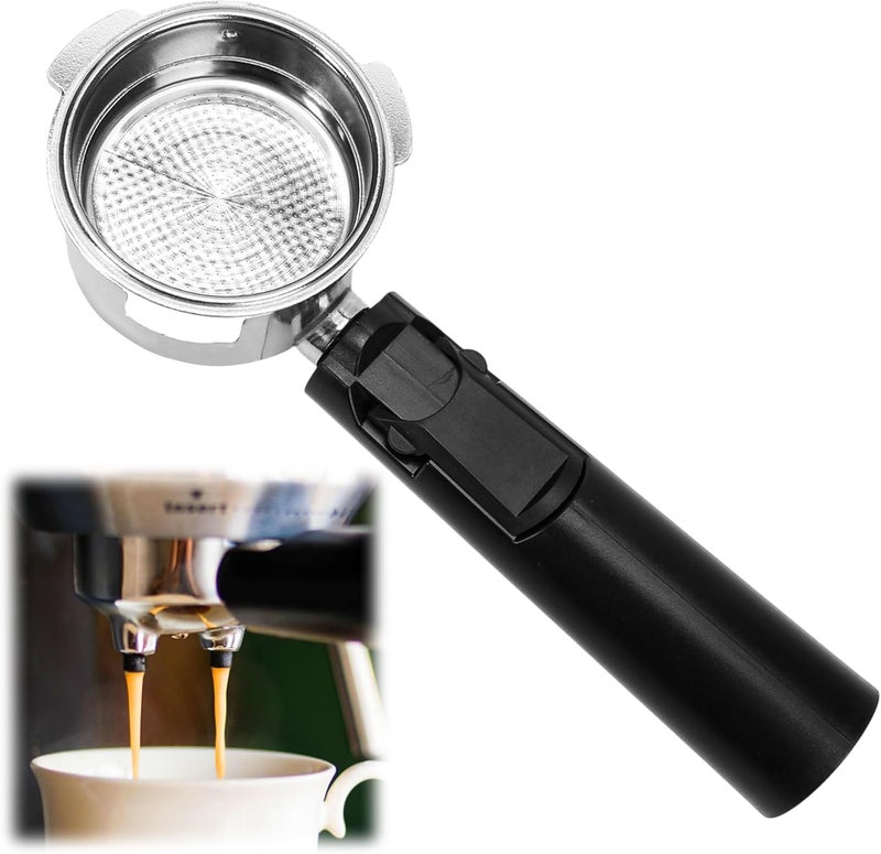 BuleVina Coffee Espresso Machine Handle Replacement Parts, 3 Ears Cafe Bracket Handle Portafilter Filter Basket for Lidl Silvercrest CM4621 CM4218 KF5002 KF500S Barista with FILTER VASKET - Image 1