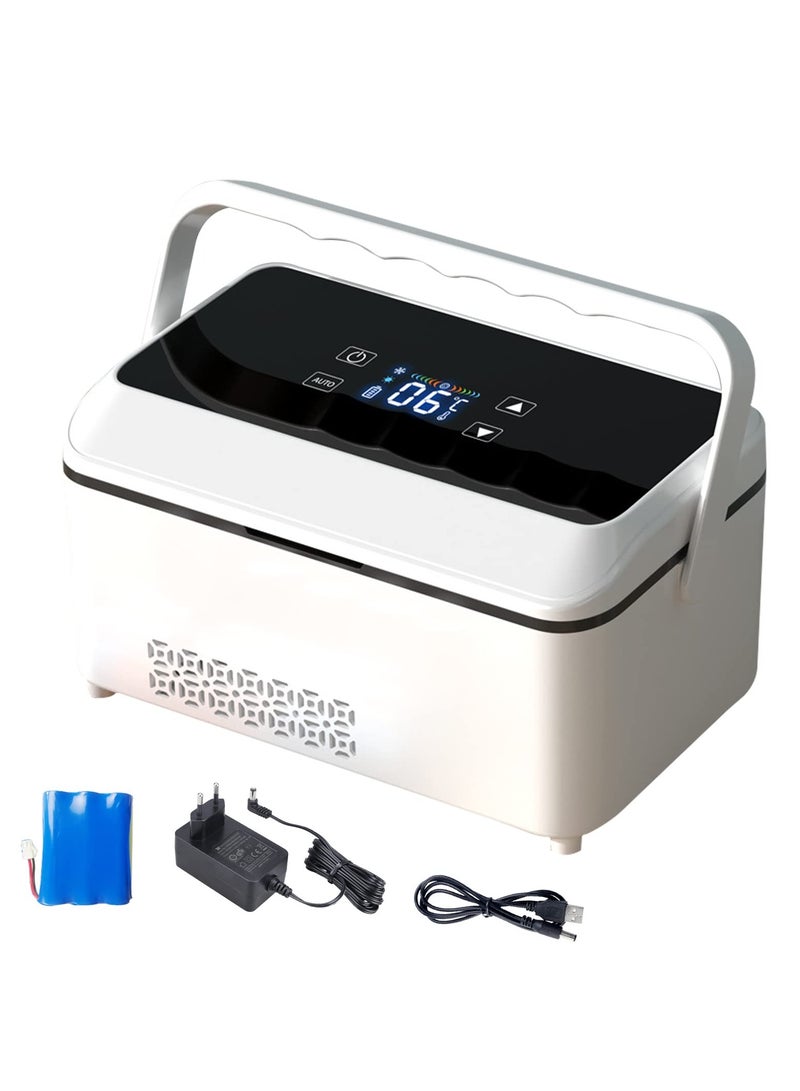 XiuWoo Insulin Cooler Case, Mini Drug Refrigerator, Portable Car Insulin Cooler Box, with Handle Constant Temperature Medicine Refrigerator, for Travel Office - Image 1