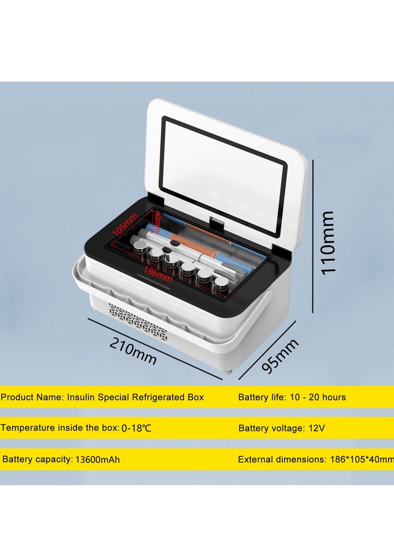 XiuWoo Insulin Cooler Case, Mini Drug Refrigerator, Portable Car Insulin Cooler Box, with Handle Constant Temperature Medicine Refrigerator, for Travel Office - Image 5