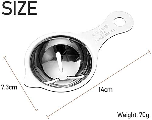 TOMATUS 1 PCS 304 Stainless Steel Egg Separator, Egg White Yolk Filter Separator, Egg Sieve,Egg Strainer Spoon Filter Egg Divider Kitchen Baking Tools. - Image 5