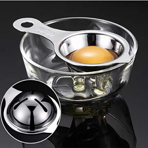 TOMATUS 1 PCS 304 Stainless Steel Egg Separator, Egg White Yolk Filter Separator, Egg Sieve,Egg Strainer Spoon Filter Egg Divider Kitchen Baking Tools. - Image 2