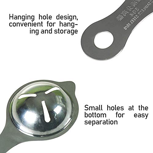 TOMATUS 1 PCS 304 Stainless Steel Egg Separator, Egg White Yolk Filter Separator, Egg Sieve,Egg Strainer Spoon Filter Egg Divider Kitchen Baking Tools. - Image 4