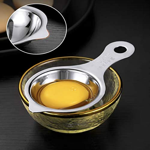 TOMATUS 1 PCS 304 Stainless Steel Egg Separator, Egg White Yolk Filter Separator, Egg Sieve,Egg Strainer Spoon Filter Egg Divider Kitchen Baking Tools. - Image 1