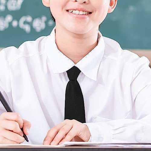 Sucrain رباط عنق للأطفال 1 قطعة سوكرين مسبق الربط قابل للتعديل لحفلات الزفاف والتخرج وزي المدرسة (أسود) - Image 5