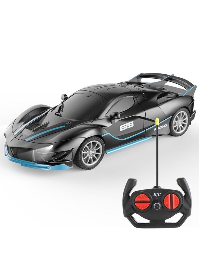 1:18 High Speed Black Remote Control Car With Cool Car Lights Battery Version 22 x 10 x 7 cm - Image 1