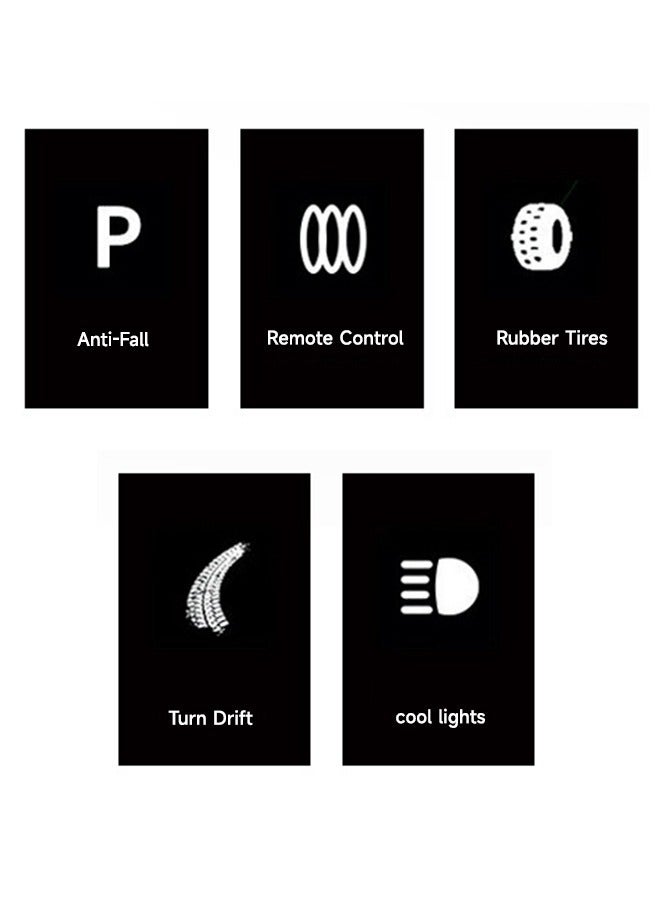 1:18 High Speed Black Remote Control Car With Cool Car Lights Battery Version 22 x 10 x 7 cm - Image 2