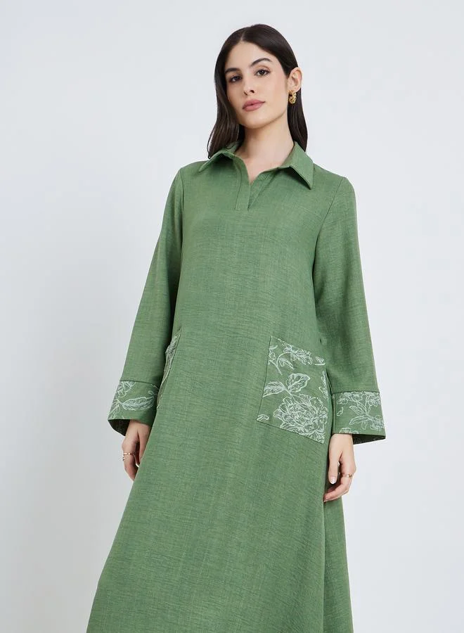 أميرة جلابية بياقة مطرزة