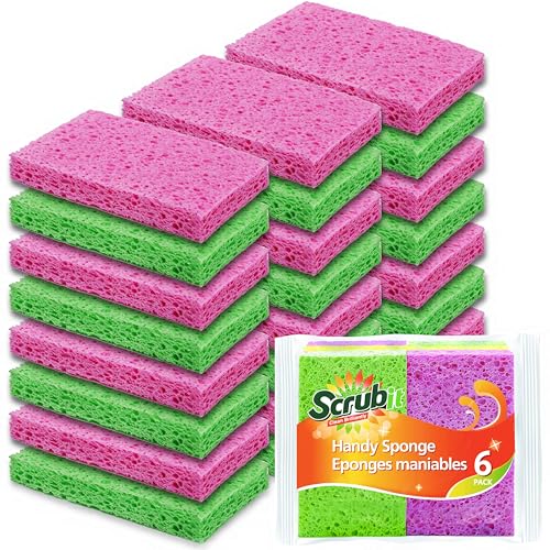 SCRUBIT Cleaning Scrub Sponge by SCRUBIT  Kitchen Dish Sponges for Dishes Pots Pans  More  24 Pack  Colors May Vary - Image 1