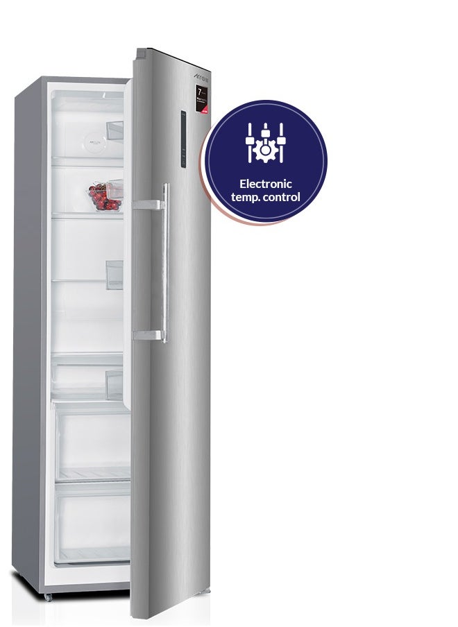 Arrow - 352 LTR SINGLE DOOR UPRIGHT FRIDGE, 12.43 CU.FT | NOFROST FRIDGE | Silver color | Multi Air Flow | Energy Saving | Hygiene cooling | Inside LED lighting | Model Name: RO1-470LNF - Image 1