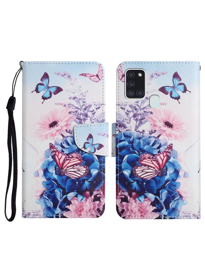 S-TOP Case For Samsung Galaxy A21s Painted Pattern Horizontal Flip Leather Case with Holder & Card Slot & Wallet - Image 1