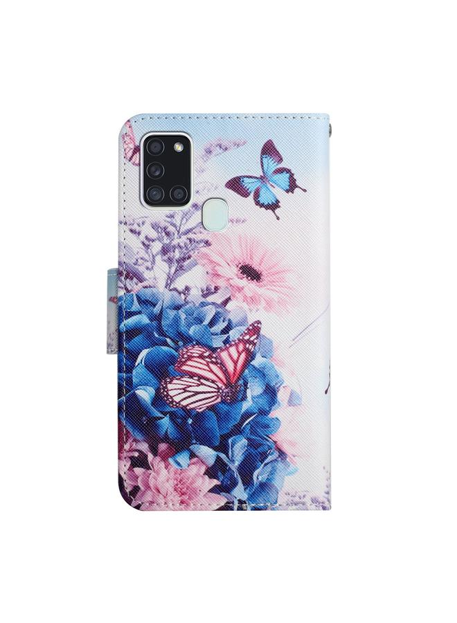 S-TOP Case For Samsung Galaxy A21s Painted Pattern Horizontal Flip Leather Case with Holder & Card Slot & Wallet - Image 3