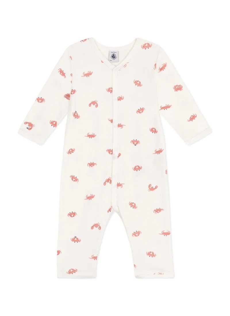 Petit Bateau Babies' footless cotton crab pyjamas