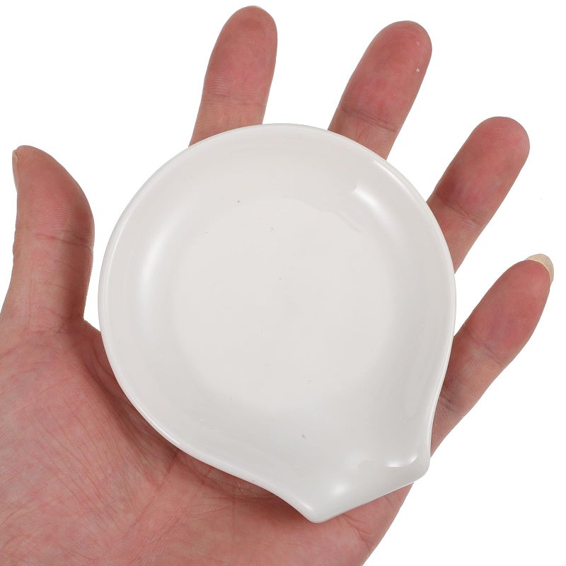 White Ceramic Spoon Holder Set Of 4 For Stove Top And Countertop Non Contact Utensil Rest - Image 5