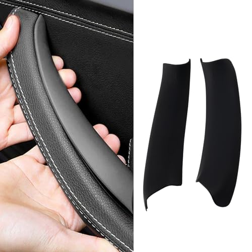 OVANOH 2PCS Black Driver and Passenger Side Door Pull Handle Covers Compatible with BMW X3 F25 20102016 X4 F26 20142017 Left and Right Side Interior Pull Handle - Image 1