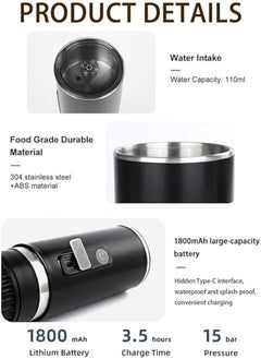 Generic Portable Espresso Maker, Electric Travel Coffee Machine Non-Heating Version Compatible with K Cup Capsules & Ground Coffee for Office Travel Camping Outdoors  - Image 4