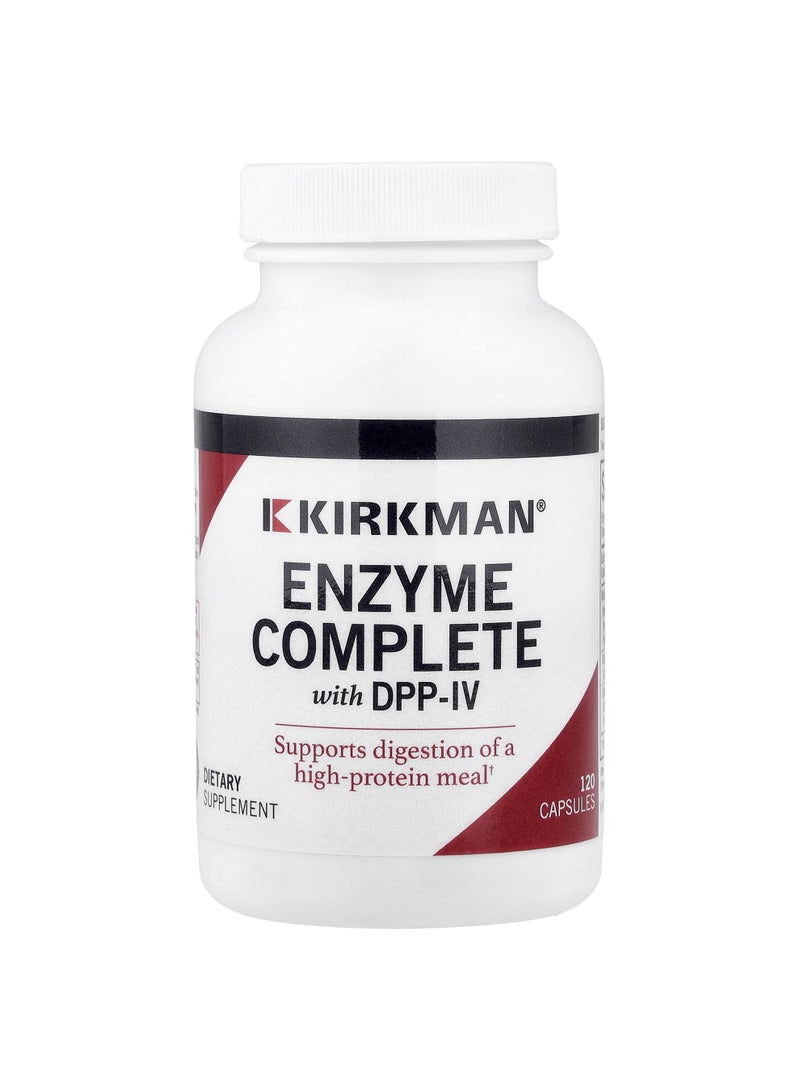 Kirkman Labs Enzyme Complete With DPP-IV, 120 Capsules