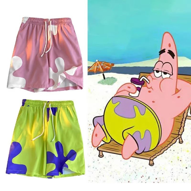 Patrick Star Shorts For Men And Women, Summer Beach Shorts, Loose Casual Shorts, Knee-Length Shorts, Beach Sports Mid-Length Shorts, Plus Size For Outdoor Wear - Image 4