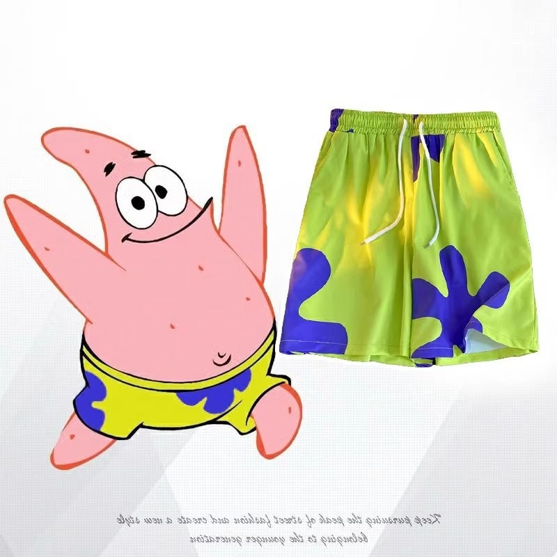 Patrick Star Shorts For Men And Women, Summer Beach Shorts, Loose Casual Shorts, Knee-Length Shorts, Beach Sports Mid-Length Shorts, Plus Size For Outdoor Wear - Image 5