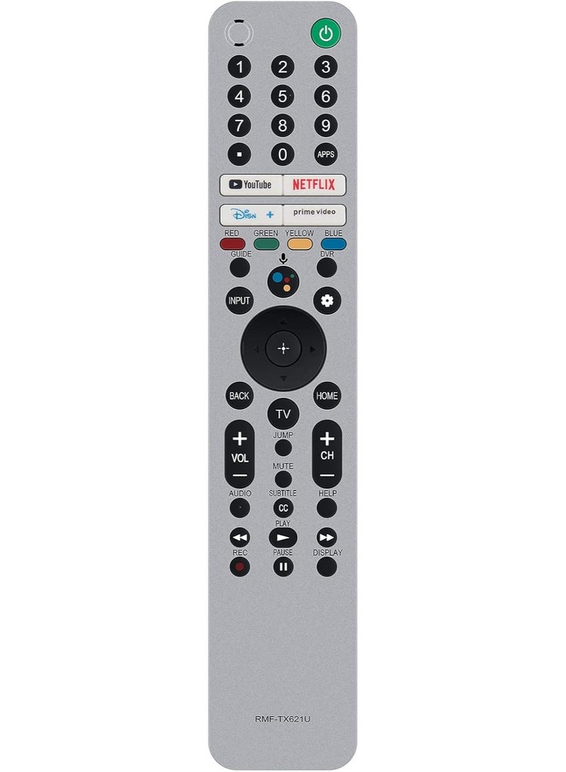 ELTRAZONE RMF-TX621U Replacement Voice Remote Control Compatible with Sony Smart TV BRAVIA XR 2021 Series – Works with XR-85Z9J, XR-75Z9J, XR-65A90J, XR-55A90J, XR-83A90J – Bluetooth Remote with Voice Search, Ergonomic Design, Netflix & YouTube Buttons - Image 1