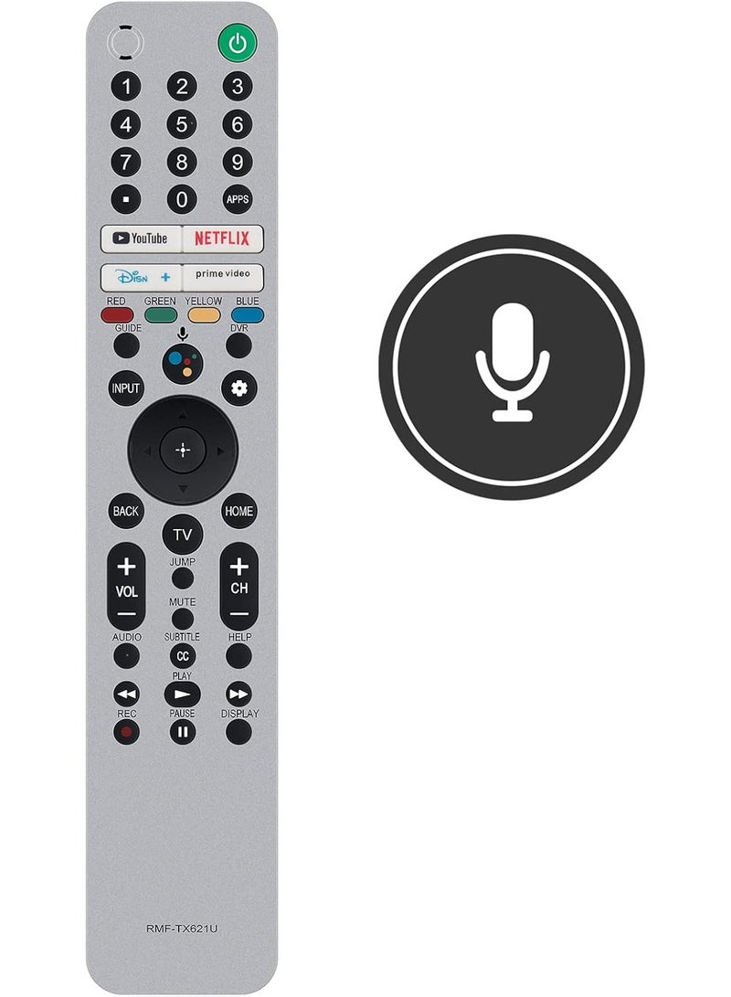 ELTRAZONE RMF-TX621U Replacement Voice Remote Control Compatible with Sony Smart TV BRAVIA XR 2021 Series – Works with XR-85Z9J, XR-75Z9J, XR-65A90J, XR-55A90J, XR-83A90J – Bluetooth Remote with Voice Search, Ergonomic Design, Netflix & YouTube Buttons - Image 2