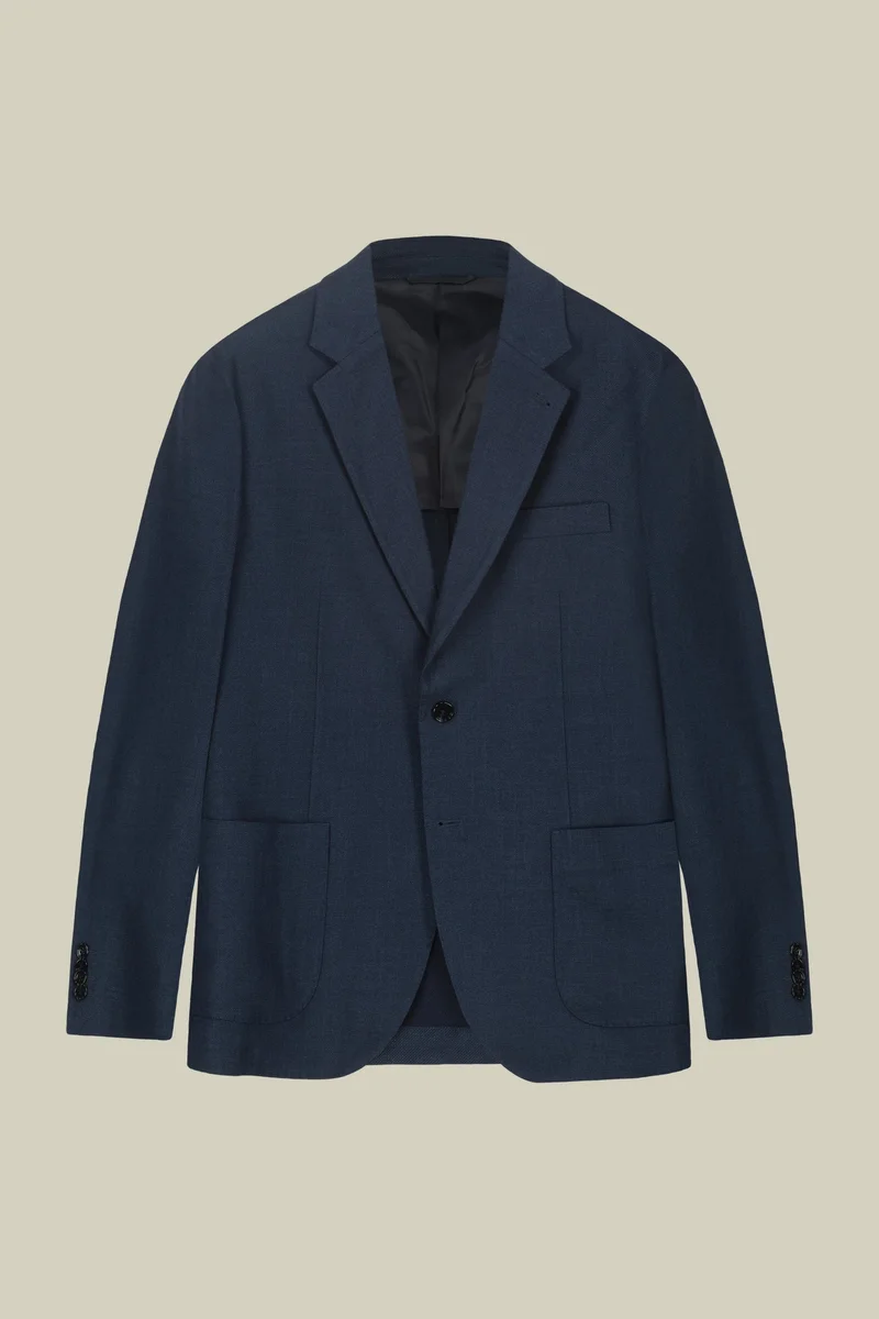 Doppelganger Blue Single-breasted jacket with peak lapel, semi-lined - Blue for Men | Best Price UAE