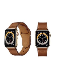Genuine Leather Replacement Band For Apple Watch Series 6/SE/5/4/3/2/1 Rough Brown