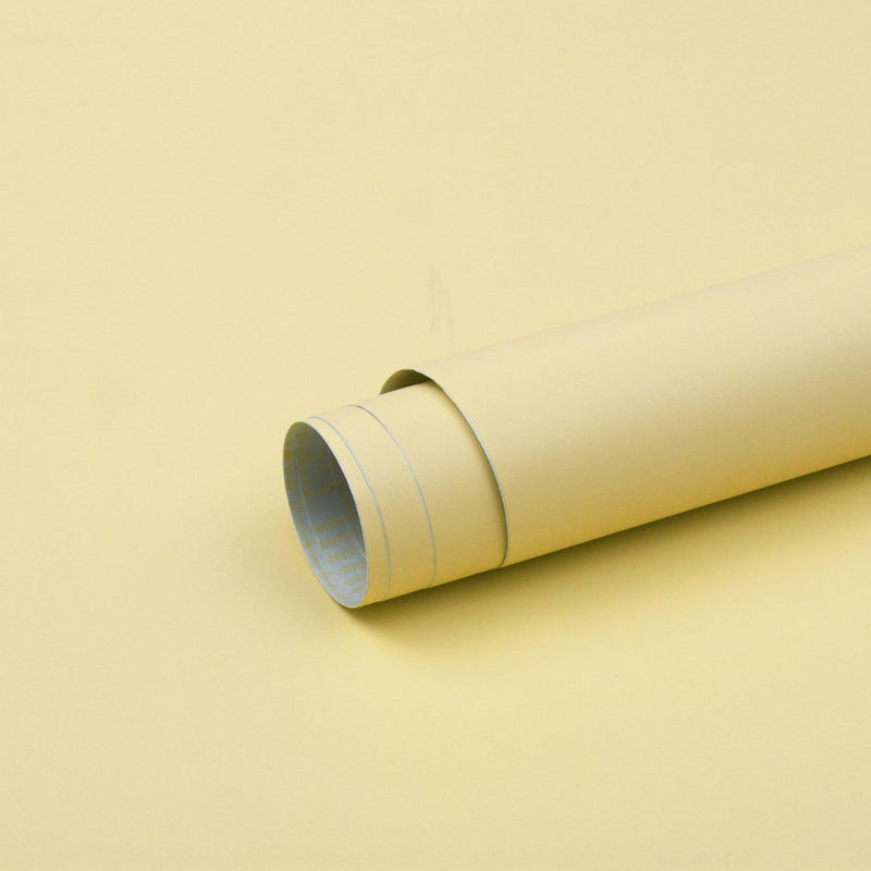 Micpolo 15.7""X394"" Yellow Wallpaper Solid Color Yellow Contact Paper Removable Wallpaper Peel And Stick Renter Friendly Wallpaper For Bedroom Bathroom Wallpaper Self Adhesive Shelf Liner Matte - Image 1