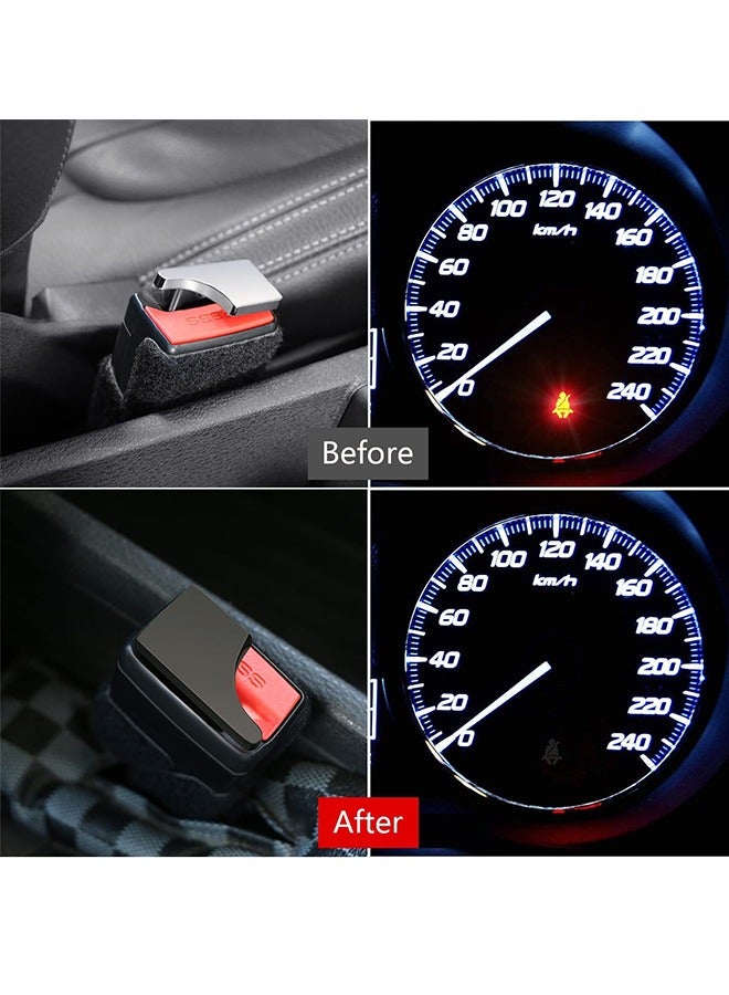 2pcs Hidden Car Seat Belt Clips, Car Metal Seat Belt Buckle Alarm (Black) - Image 5