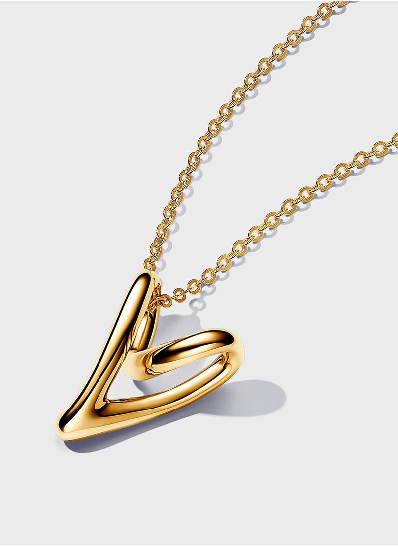 PANDORA Heart Gold Plated Pendant Necklace  - Image 1
