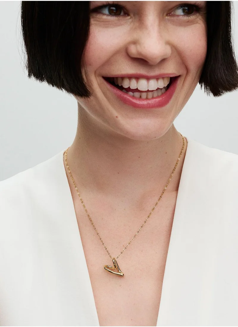 PANDORA Heart Gold Plated Pendant Necklace