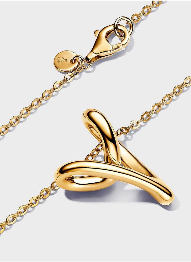 PANDORA Heart Gold Plated Pendant Necklace  - Image 2