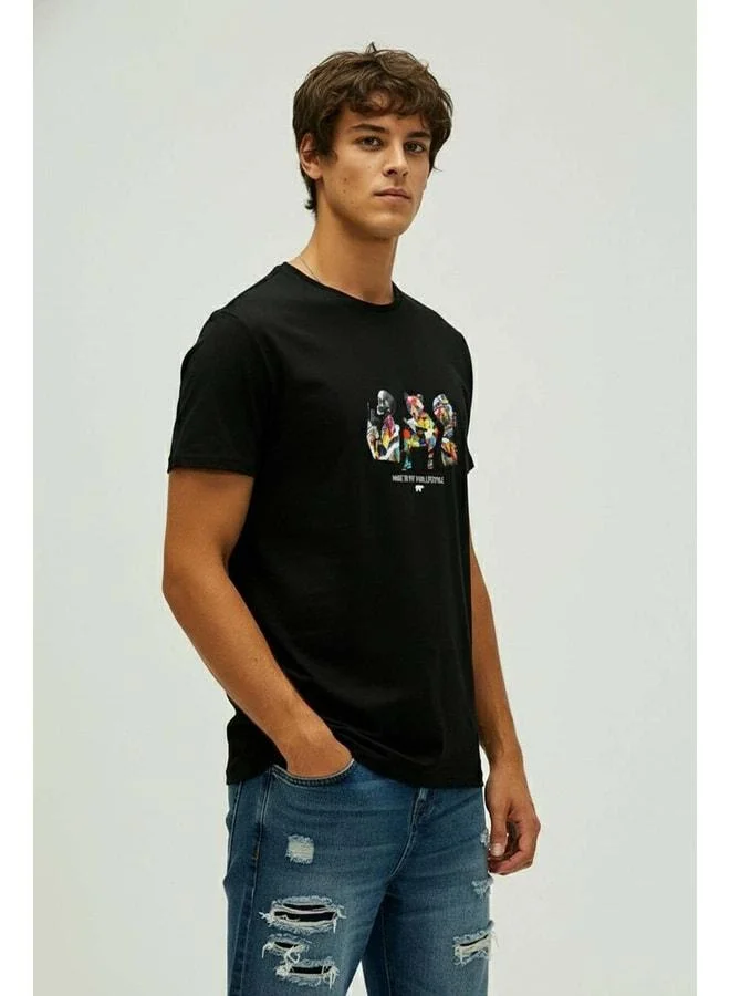 Bad Bear To Fit Black Men's Printed T-Shirt.
