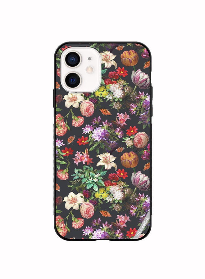 VR CREATIVE Protective Case Cover For Apple iPhone 12 Vintge Floweri Design Multicolour - Image 1