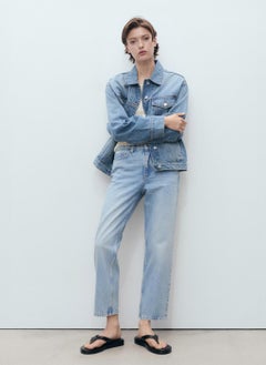 MANGO Mid-Rise Straight Jeans  - Image 4