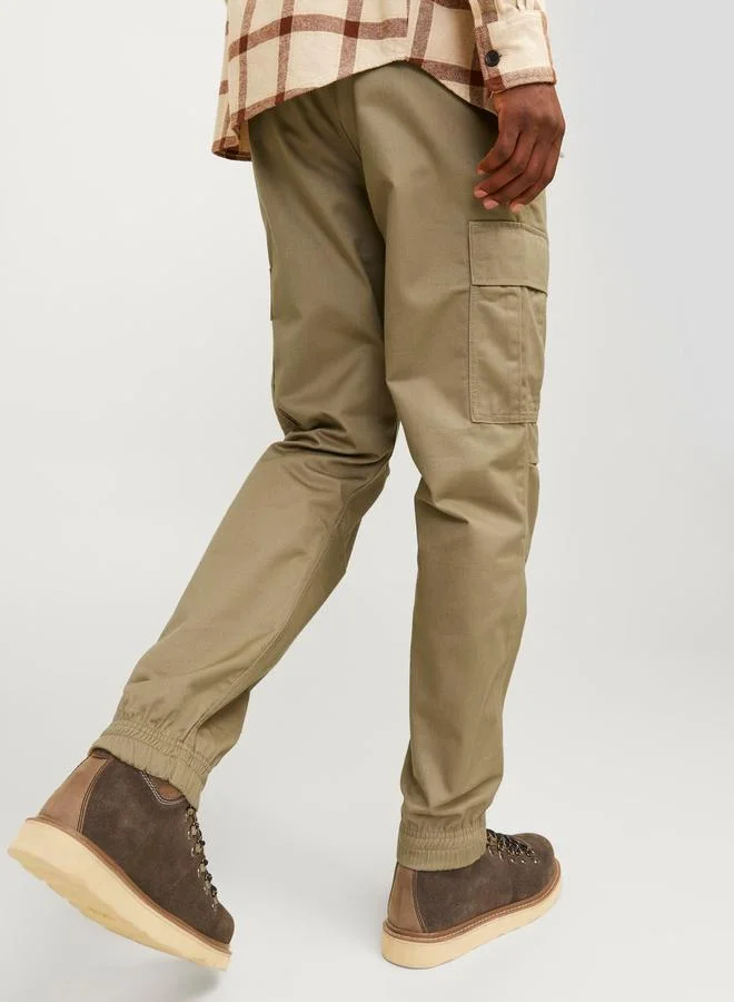 JACK & JONES Relaxed Fit Cargo Pants with Ribbed Hem