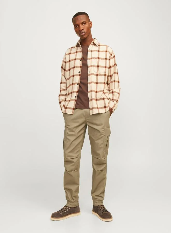JACK & JONES Relaxed Fit Cargo Pants with Ribbed Hem