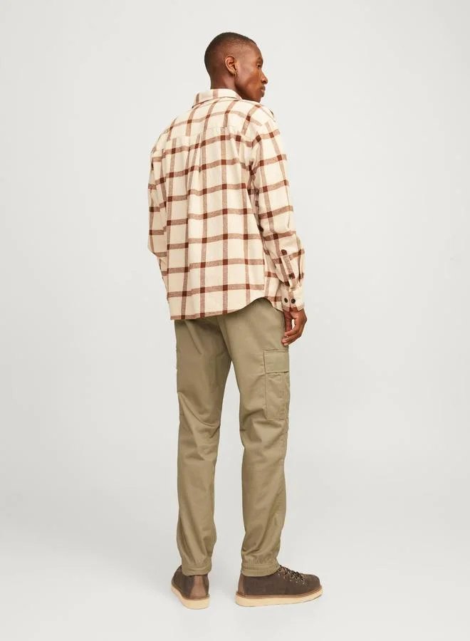 JACK & JONES Relaxed Fit Cargo Pants with Ribbed Hem
