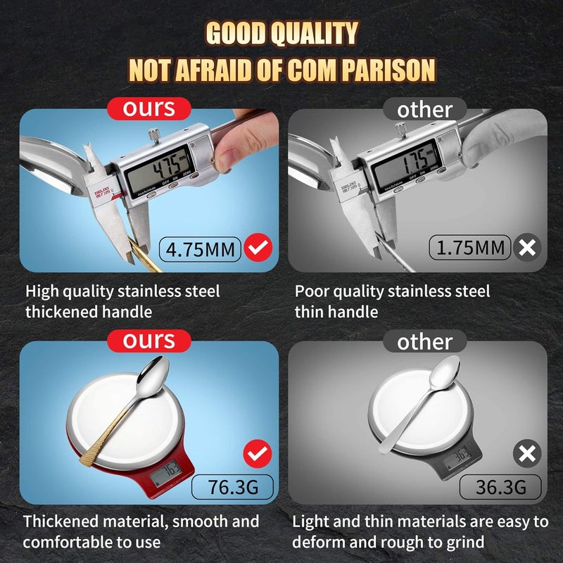 Lemeya طقم أدوات المائدة من الفضة الم hammered 20 قطعة طقم أدوات مائدة حديث لخدمة 4 أشخاص طقم أدوات مائدة من الفولاذ المقاوم للصدأ مصقول بمرآة طقم أدوات المائدة سكاكين وشوك وملاعق طقم آمن للغسالة - Image 4