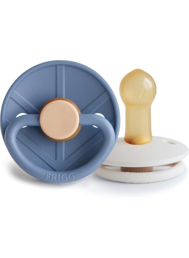 FRIGG لهاية FRIGG ليتل فايكنغ من اللاتكس للأطفال 6-18 شهر 2-pack عرض المحيط/كريم - الحجم 2 - Image 1