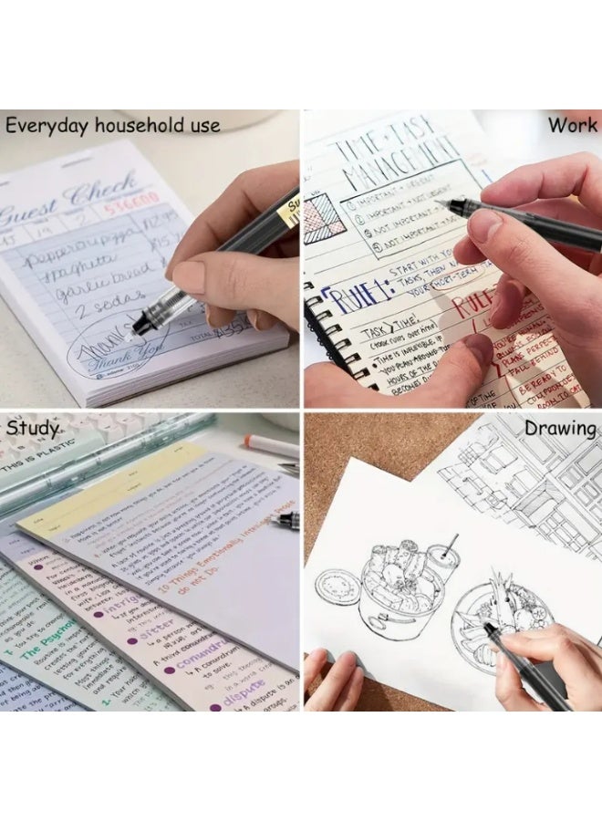بين 10 قطع من أقلام جل متعددة الوظائف سريعة الجفاف، نقطة دقيقة 0.5 مم، حبر أسود، أقلام كرة دوارة للكتابة بسلاسة للمدرسة والمكتب - Image 3