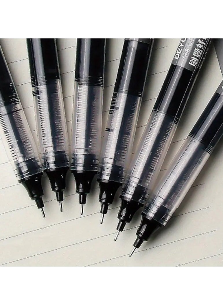 Pen 10pcs Multifunctional Quick-Drying Gel Pens, 0.5mm Fine Point, Black Ink, Smooth Writing Rollerball Pens for School and Office Stationery  - Image 3