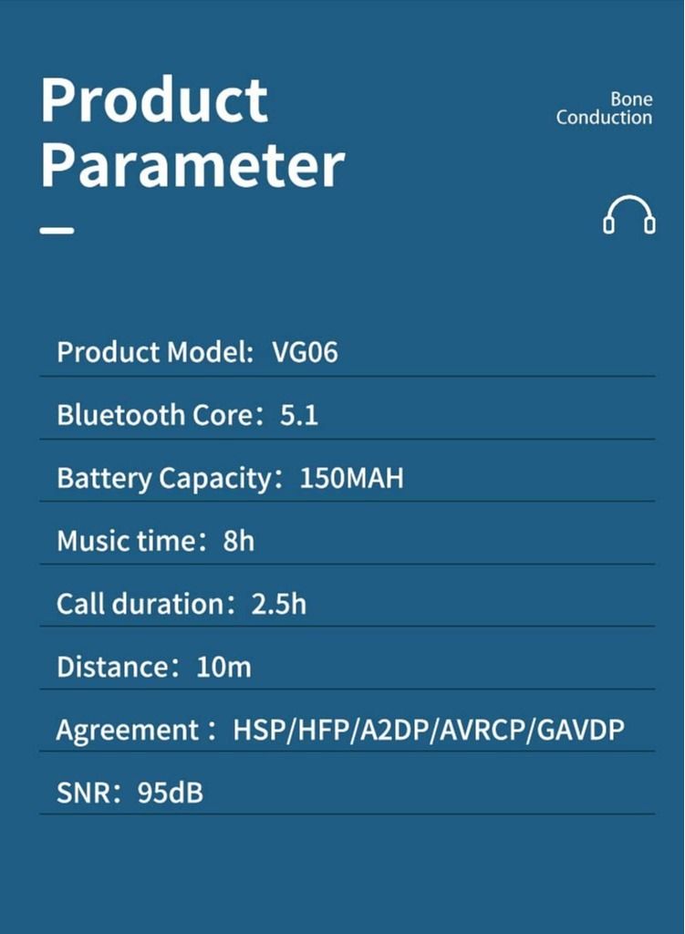 Excefore Bluetooth Headphones Bone Conduction Open Ear Wireless Earphone Sport Headset Waterproof with Mic for Gym, Cycling, Hiking - Image 5