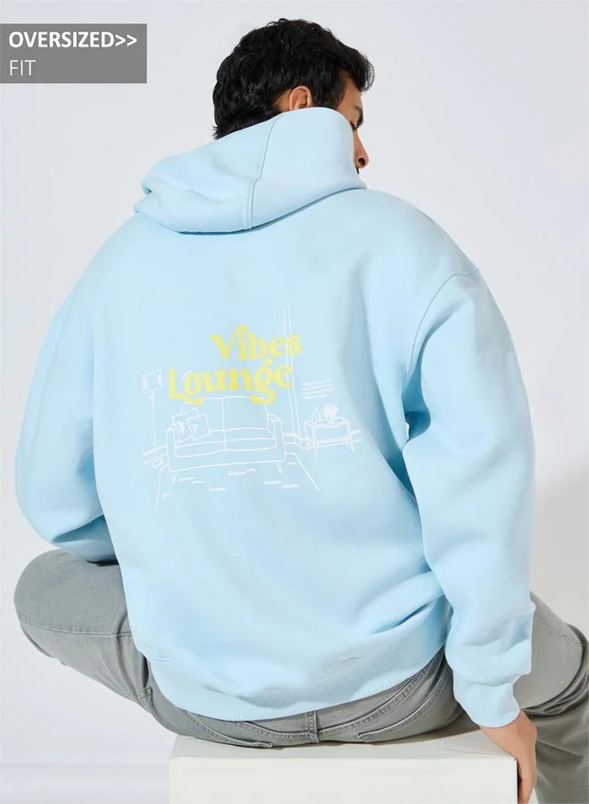 Styli Vibe Lounge Print Oversized Heavyweight Hoodie