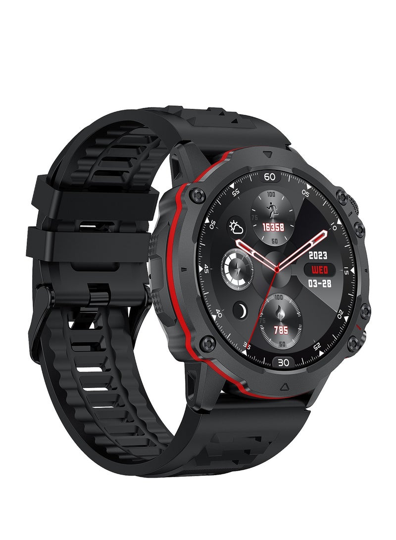 Hommtel Watch 4 Sports AMOLED Sports Smartwatch 1.43''  Black Edition | Bluetooth Calling, 100+ Sports Modes, IP68 Waterproof, Heart Rate, Blood Pressure & Sleep Monitoring - Image 2
