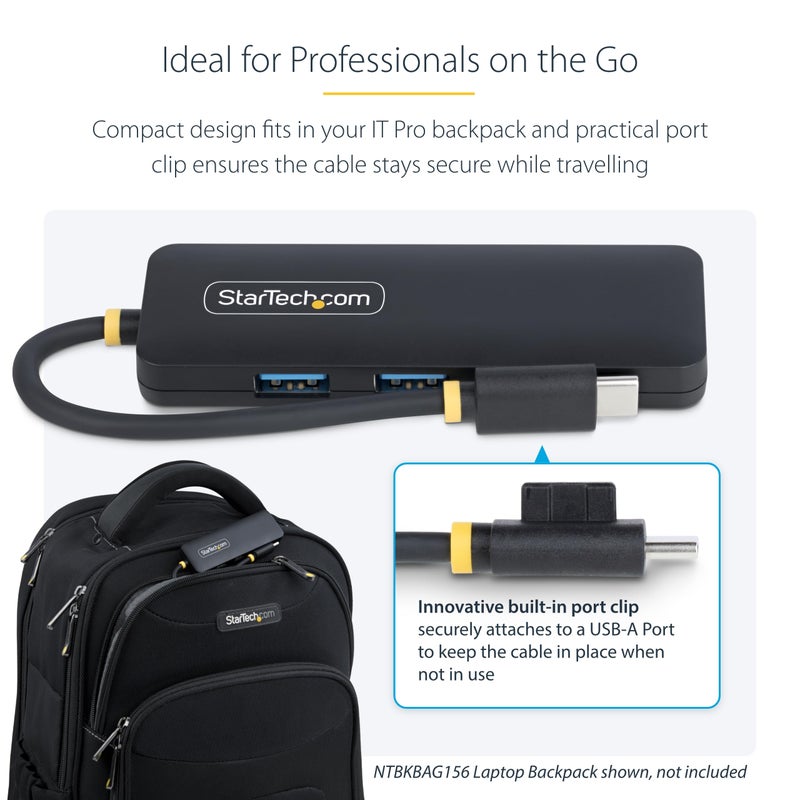 StarTech.com 4-Port USB-C Hub, USB 3.0 (5Gbps), USB-C to 4X USB-A, Bus Powered, Travel Mini Hub, Portable Multi-Port Splitter, Windows PC, MacBook, iMac, Chromebook, Surface and More - Image 5