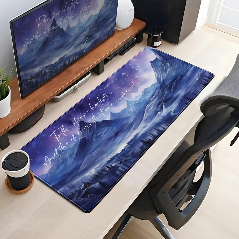 Mechanical Cattle Acotar Desk Mat Sara J Maas Fantasy Mouse Pad Large for Desk Computer Pc Laptop Aesthetic Desk pad Night Court City of Starlight Laptop Mouse and Keyboard pad 31.5 x 11.8in for Office Desk Decor - Image 4